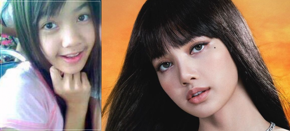 リサの昔のすっぴんと現在のメイク顔比較