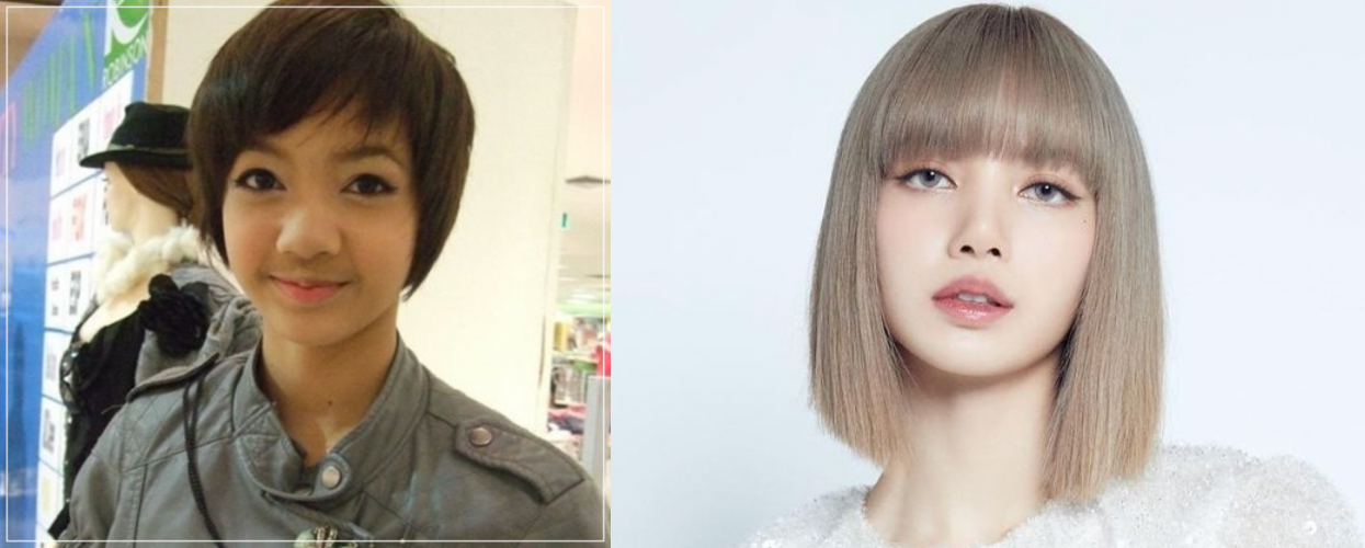 リサの昔のすっぴんと現在のメイク顔比較