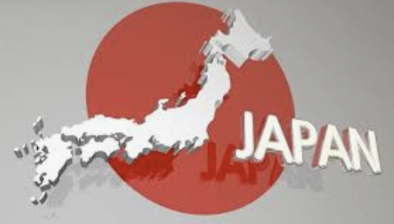 日本国旗をバックに日本列島