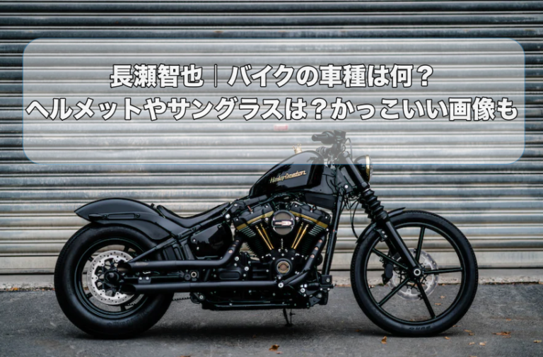シャッターの前に停まるハーレーダビッドソン