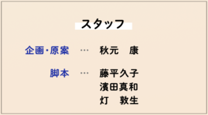 差出人は、誰ですか？の企画・原案