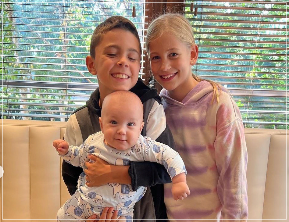 ペリシッチ選手の３人の子どもたち
